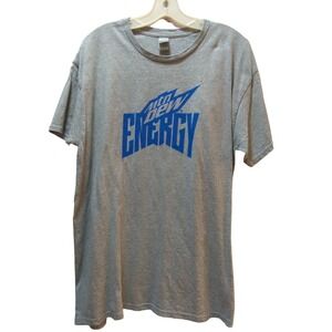 Mountain Dew Energy Gray blue logo Men's women's unisex t-shirt